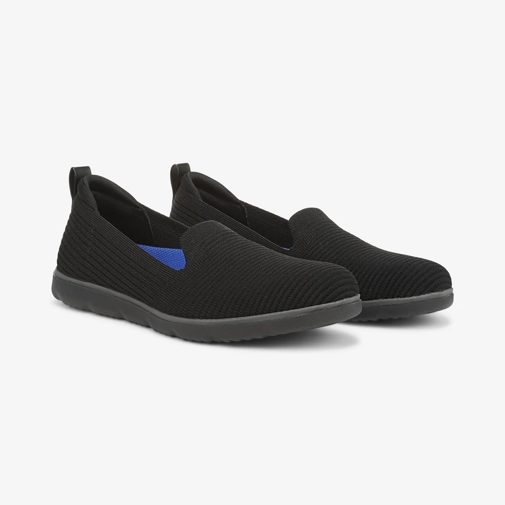 Ryka Knit Outdoor Slip-On Shoes Echo/ Effort Knit Black Multi Womens Size 6.5 W